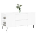 vidaXL Table basse blanc 102x44 5x50 cm bois d'ingénierie