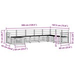 vidaXL Ensemble de canapés d'extérieur 8 pc Naturel