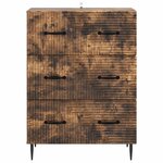 vidaXL Armoire à tiroirs Chêne fumé 66 x 34 5 x 89 5 cm