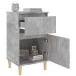 vidaXL Table de chevet gris béton 40x35x70 cm