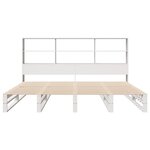 vidaXL Lit bibliothèque sans matelas blanc 200x200 cm bois massif