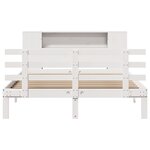 vidaXL Lit bibliothèque sans matelas blanc 140x190 cm bois pin massif