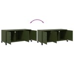 vidaXL Meuble TV vert olive 100 5x39x43 5 cm acier