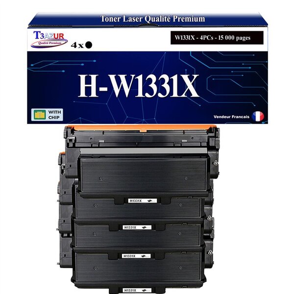 T3AZUR -4xToners compatibles avec HP W1331X (331X) pour HP Laser 408dn  Laser MFP 432fdn