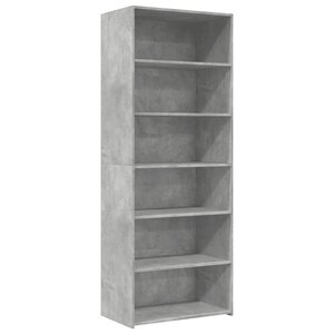 vidaXL Buffet haut gris béton 70x41x185 cm bois d'ingénierie