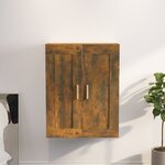 vidaXL Armoire murale chêne fumé 69 5x32 5x90 cm bois d'ingénierie
