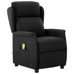 vidaXL Chaise de massage en tissu noir