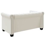 vidaXL Canapé Chesterfield à 2 places et à 3 places blanc