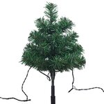 vidaXL Arbres d'allée de Noël 6 Pièces avec LED blanc chaud 45 cm PVC