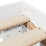 vidaXL Cadre de lit sans matelas blanc 120x190 cm bois de pin massif
