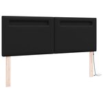 vidaXL Tête de lit LED Noir 144 cm Cuir synthétique