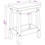 VidaXL Tabouret de bar EKAI 2 Pièces Noir 40 x 29 x 45 5 cm