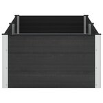 vidaXL Jardinière surélevée Noir 200 x 100 x 54 cm WPC et Aluminium