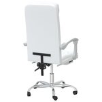 vidaXL Fauteuil inclinable de bureau Blanc Similicuir