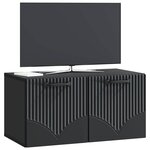 vidaXL Meuble TV mural Noir 59 5 x 31 x 30 cm Bois d'ingénierie