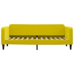 vidaXL Lit de jour avec gigogne et tiroirs jaune 80x200 cm velours