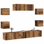 vidaXL Ensemble de meuble TV mural 7 Pièces vieux bois bois d'ingénierie