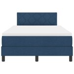 vidaXL Lit à ressorts avec matelas Bleu 120 x 200 cm tissu