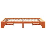 vidaXL Cadre de lit Marron ciré Bois massif 120 x 200 cm Durable