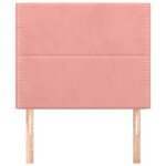 vidaXL Tête de lit Rose 80x5x118/128 cm Velours