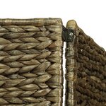 vidaXL Cloison de séparation 3 panneaux Brun 116x160 cm Jacinthe d'eau