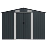 vidaXL Abri de jardin Anthracite 257x779x181 cm Acier galvanisé