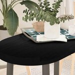 vidaXL Dessus de table marron foncé 80x40x4 cm bois chêne massif ovale
