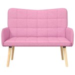 vidaXL Sofa 2 places Rose 115 x 61 x 87 cm Tissu