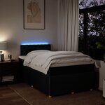 vidaXL Sommier à lattes de lit avec matelas Noir 120x200 cm Tissu