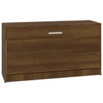 vidaXL Banc à chaussures Chêne marron 80x24x45 cm Bois d'ingénierie