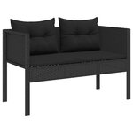 vidaXL Ensemble de canapé de jardin 6 Pièces Noir polyrotin
