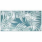 vidaXL Tapis d'extérieur aqua et blanc 80x150 cm design réversible