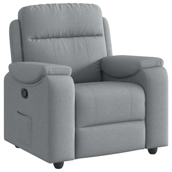 vidaXL Fauteuil inclinable Gris clair Tissu