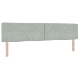 vidaXL Tête de lit Gris clair 200 cm Velours