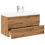 vidaXL Armoire lavabo avec bassin intégré chêne artisanal