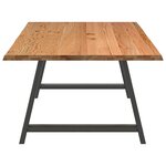 vidaXL Table à manger et bord naturel bois massif chêne rectangulaire