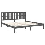vidaXL Cadre de lit sans matelas gris 200x200 cm bois massif de pin