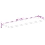 vidaXL Dessus de table rectangulaire bois massif de manguier brut