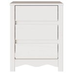 vidaXL Cabinet de chevet avec tiroir Drammen Blanc 45 x 35 x 56 cm