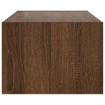 vidaXL Meuble TV avec lumières LED chêne marron 100X35 5x25 cm