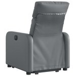vidaXL Fauteuil inclinable électrique gris similicuir