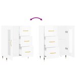 vidaXL Buffet Blanc brillant 69 5x34x90 cm Bois d'ingénierie