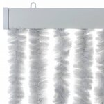 vidaXL Rideau anti-mouches gris 90x200 cm chenille