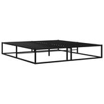 vidaXL Cadre de lit sans matelas noir métal 200x200 cm