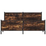 vidaXL Cadre de lit en métal sans matelas chêne fumé 193x203 cm