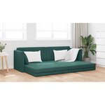 vidaXL Canapé-lit Vert foncé 213 x 76 x 77 cm Velours