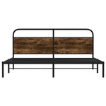 vidaXL Cadre de lit en métal sans matelas chêne fumé 200x200 cm