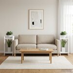 vidaXL Support de Plante 2 pièces Blanc 30 x 30 x 60 cm