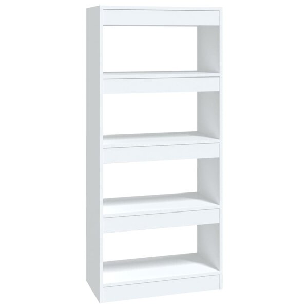 vidaXL Bibliothèque/Cloison Blanc 60x30x135 cm Bois d'ingénierie