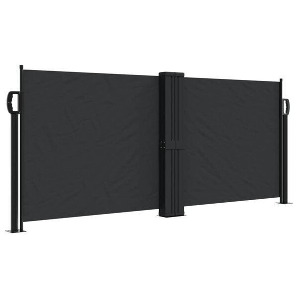 vidaXL Auvent latéral rétractable noir 100x1000 cm